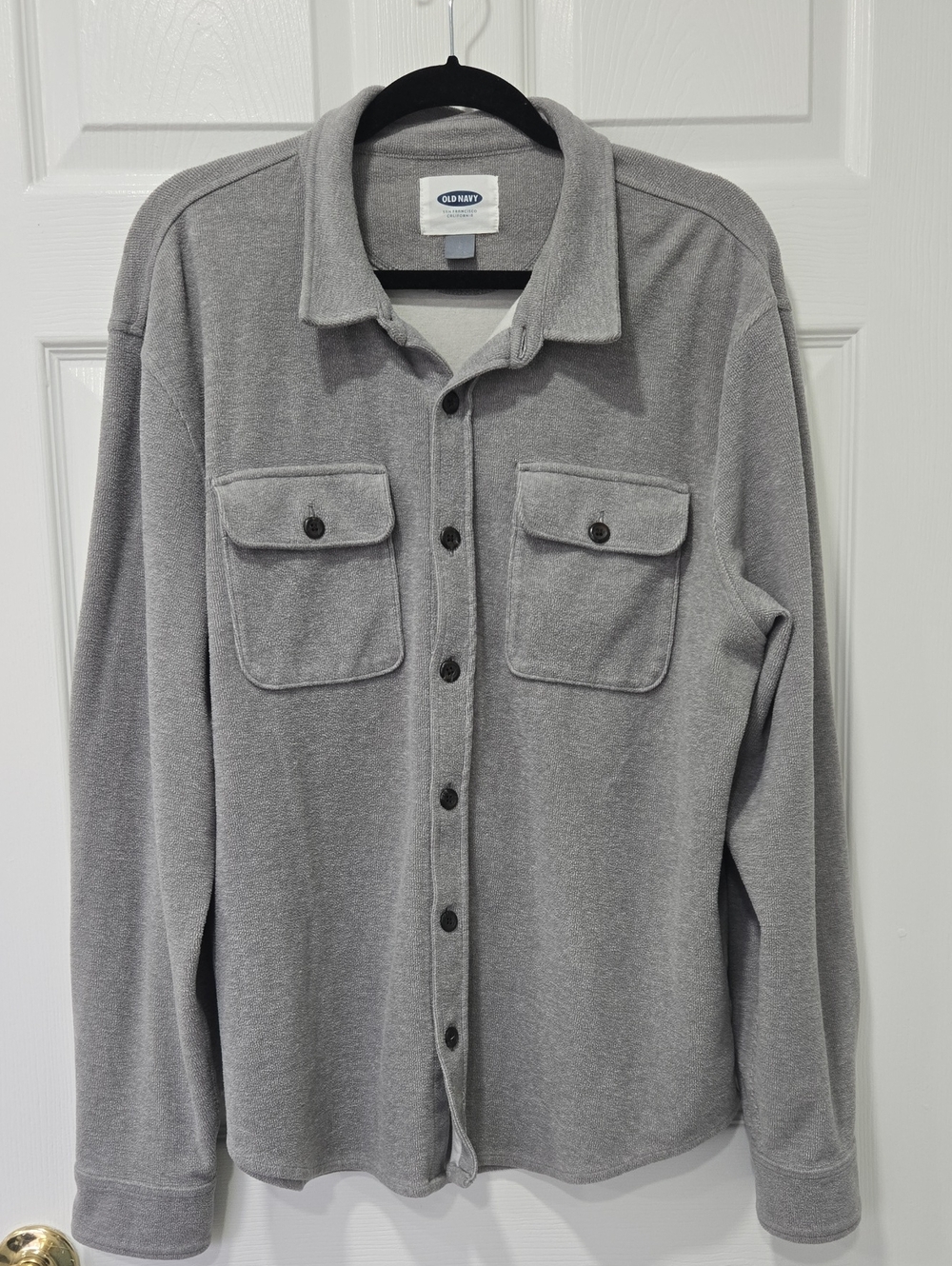 Old Navy Women's Light Gray Microfleece Shacket
